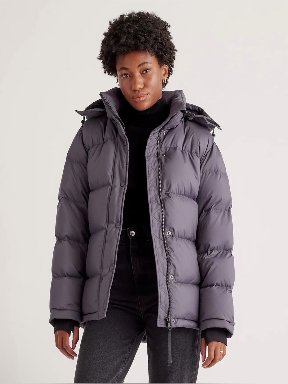 Quince Responsible Down Puffer Jacket in Carbon Grey Size X-Large